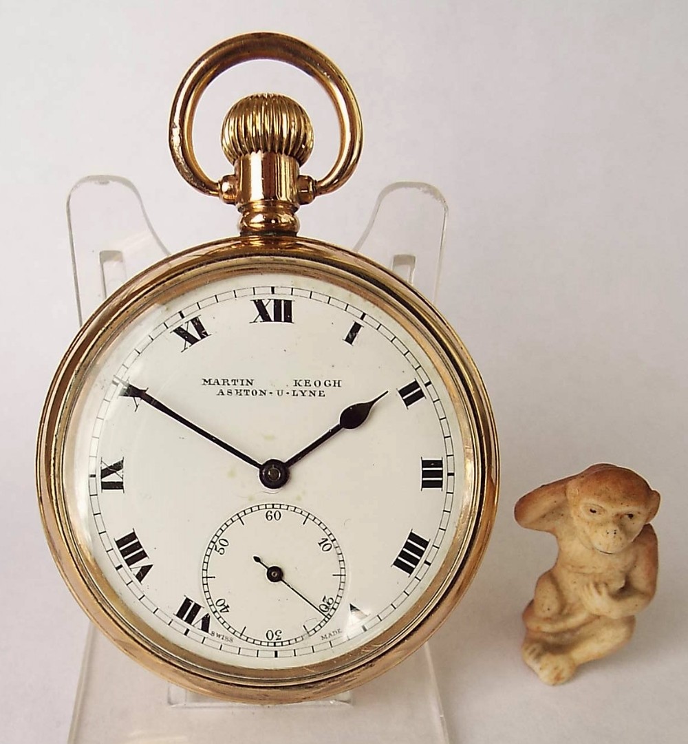 A 1930s Buren pocket watch. Ashton-u-Lyne