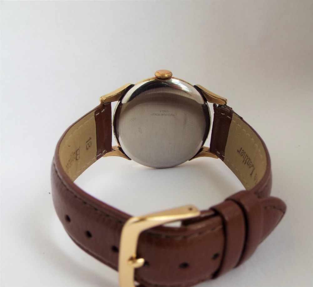 Gents 1950s Lever wrist watch with teardrop lugs View III