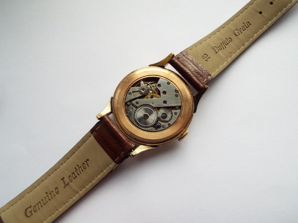Gents 1950s Lever wrist watch with teardrop lugs View IV