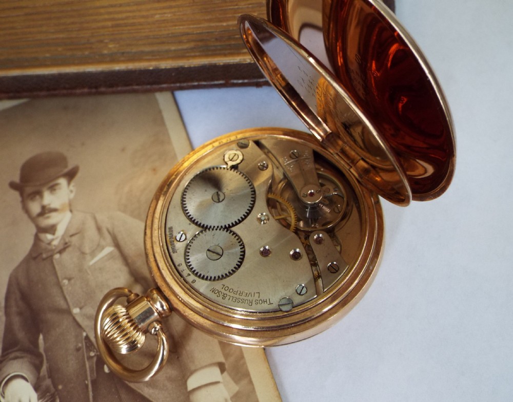 Thomas Russell half hunter pocket watch View V