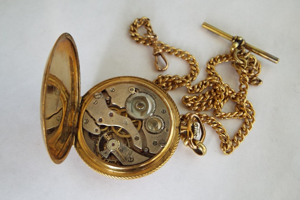 1930s pocket watch and double chain View III