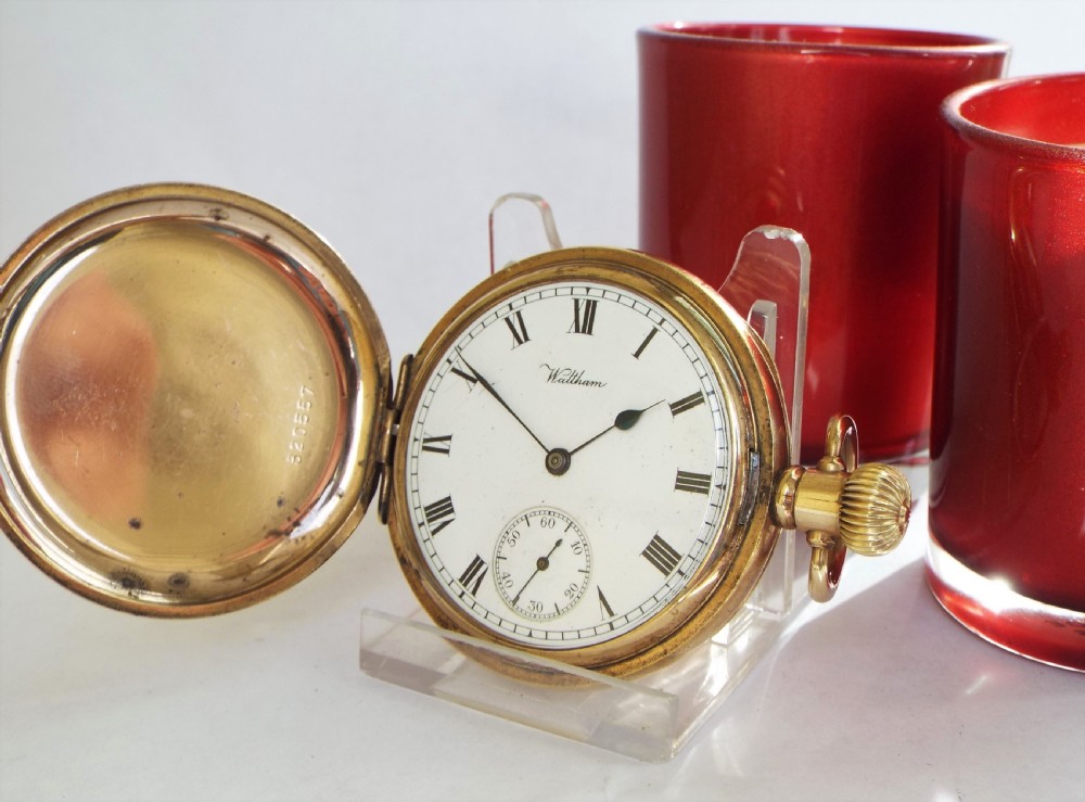 1913 Waltham Traveler full hunter pocket watch