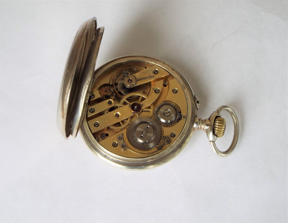 An antique silver pocket watch, c1910s View III