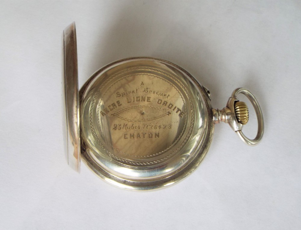 An antique silver pocket watch, c1910s View IV