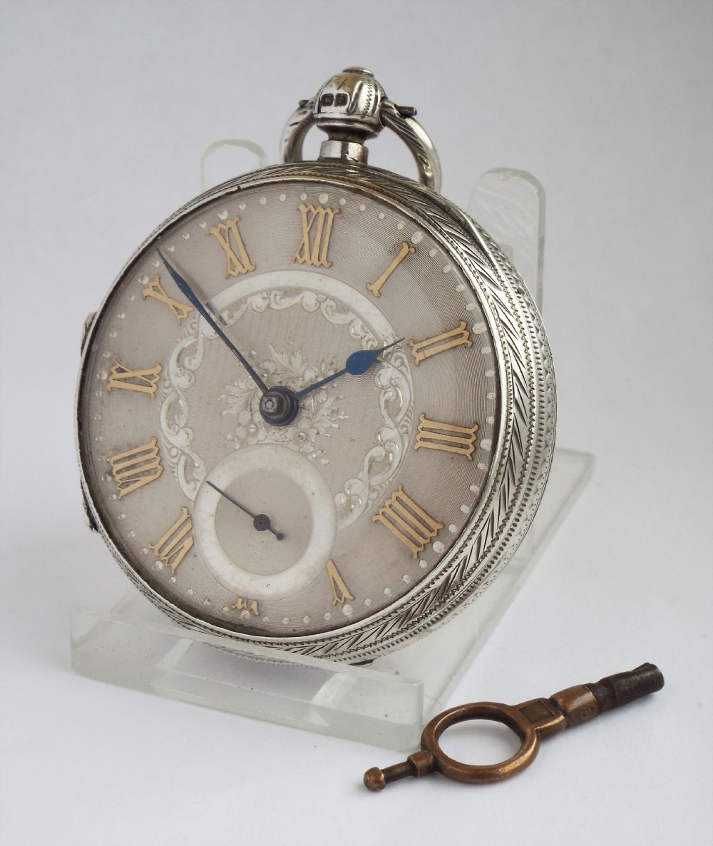 Silver fusee pocket watch, 1900