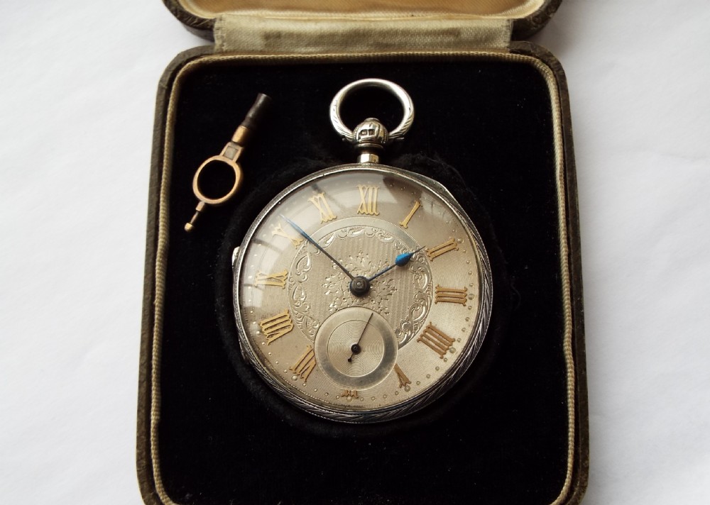 Silver fusee pocket watch, 1900 View II