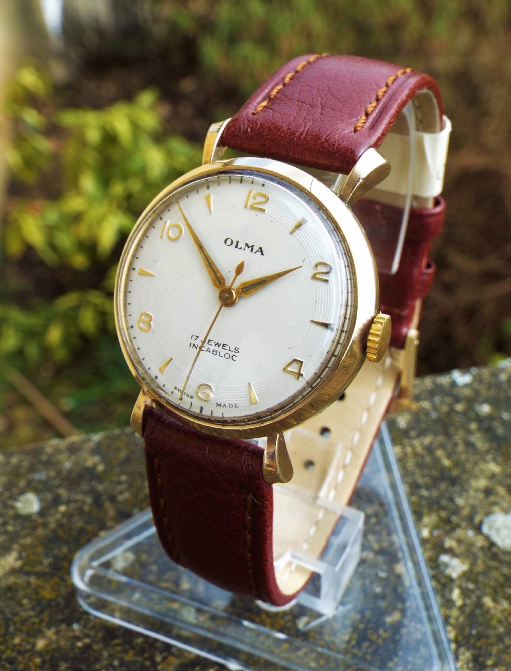 Gents 9ct gold Olma wrist watch, 1956