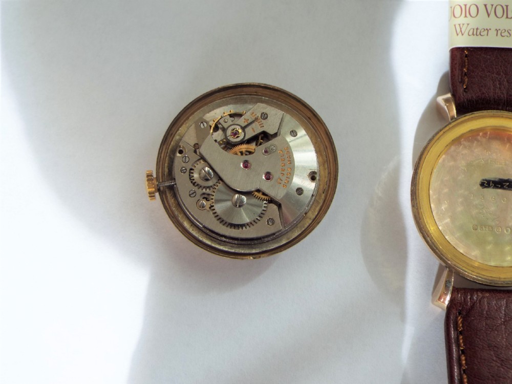 Gents 9ct gold Olma wrist watch, 1956 View IV