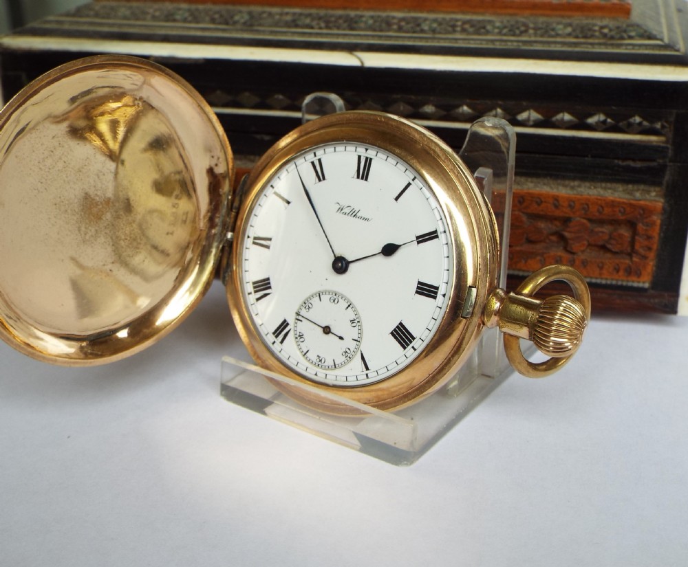 Antique Waltham full hunter pocket watch,1907