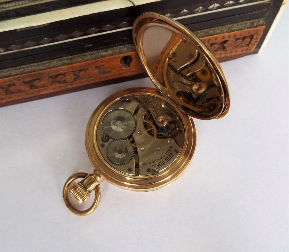 Antique Waltham full hunter pocket watch,1907 View IV
