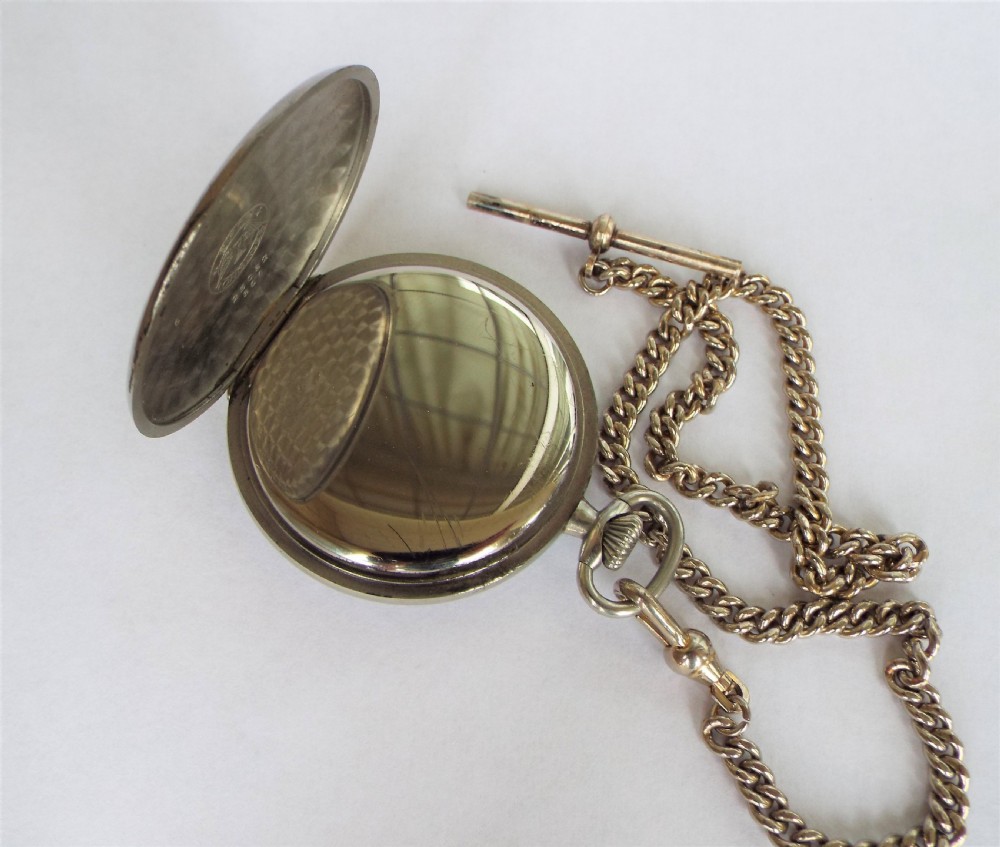 1945 Longines pocket watch with chain View III