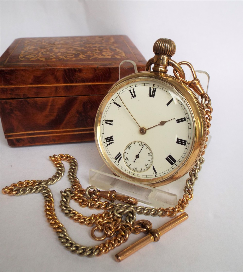 Antique 1904 Waltham pocket watch and chain