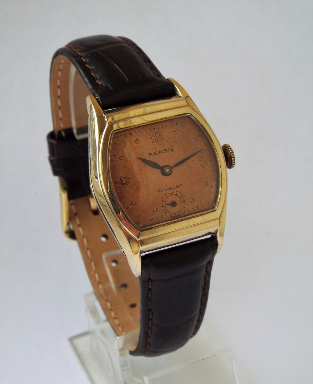 Mid-size 1950s Art Deco Rensie wrist watch