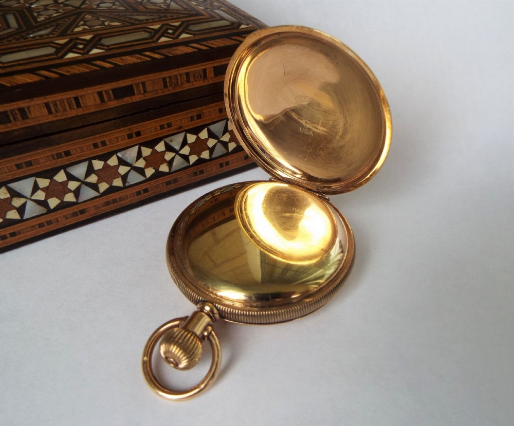 Antique 1917 Elgin full hunter pocket watch View V