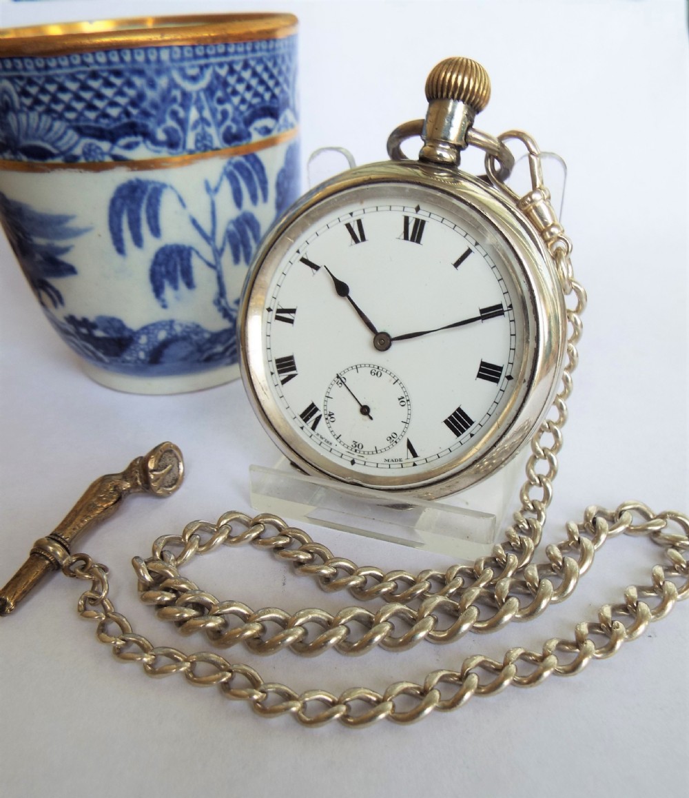  1919 silver Cyma pocket watch by Tavannes