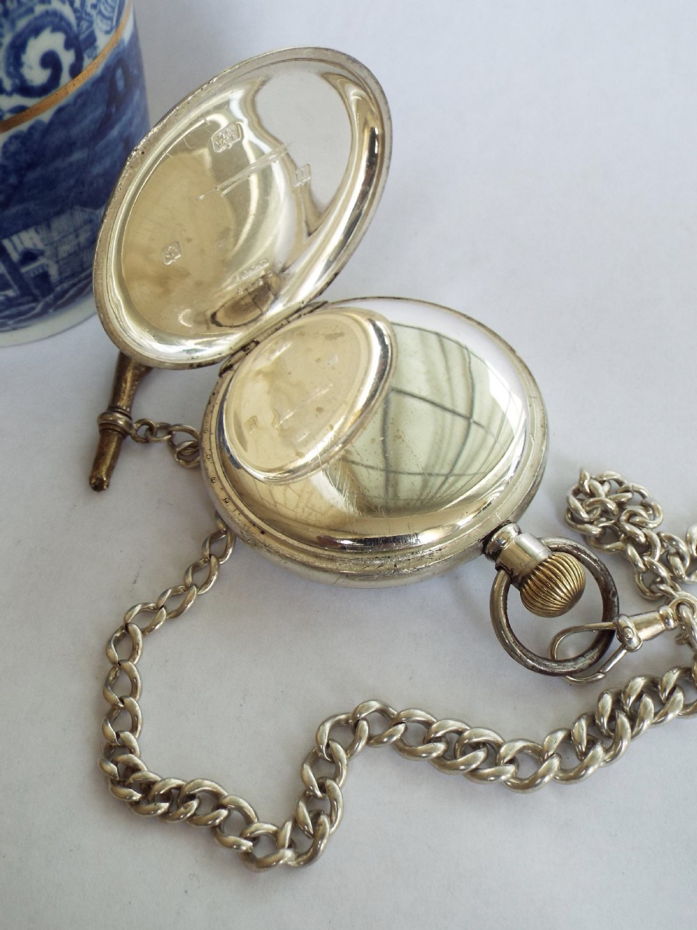  1919 silver Cyma pocket watch by Tavannes View V