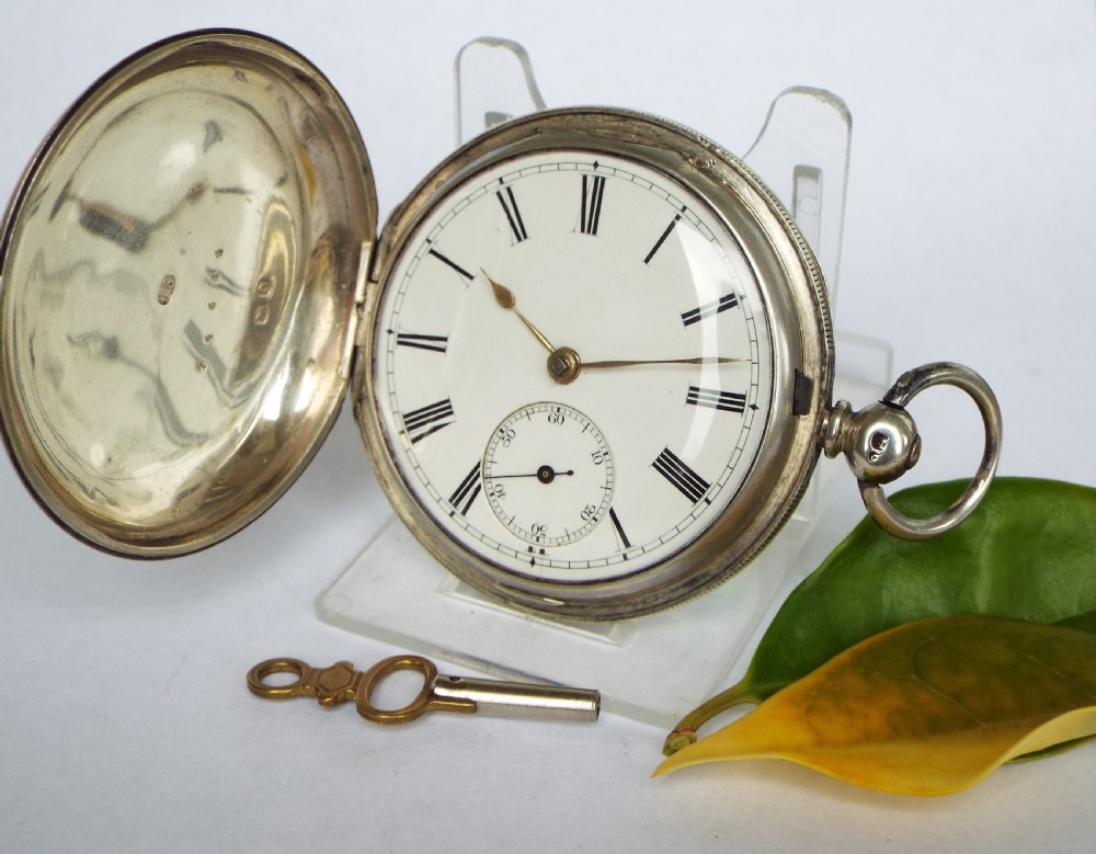 1869 Sewill silver full hunter fusee pocket watch