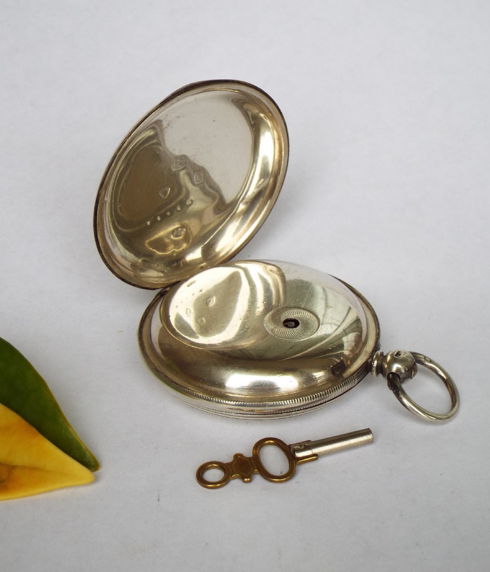 1869 Sewill silver full hunter fusee pocket watch View VI