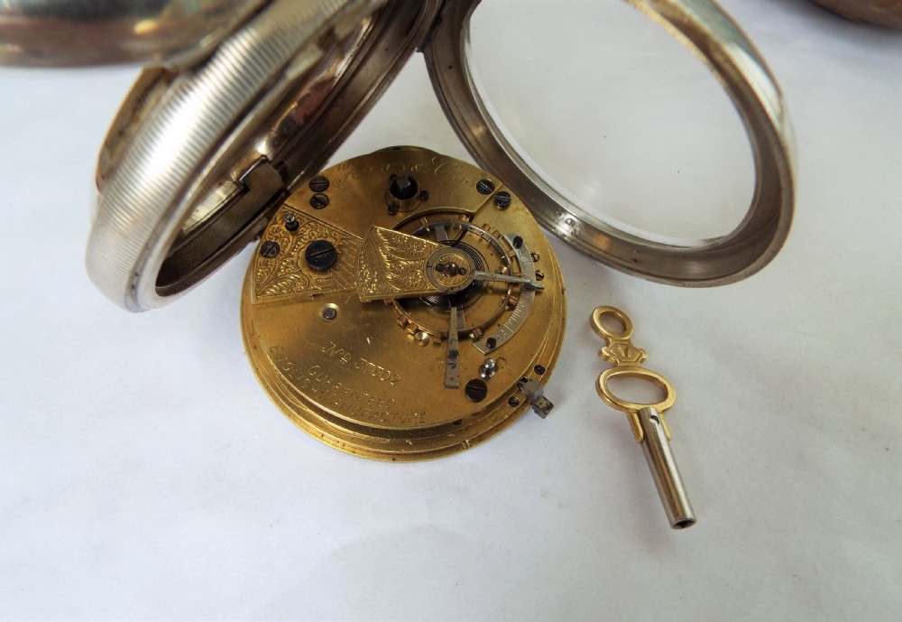 Silver Kay's Climax Lever pocket watch, 1893 View II