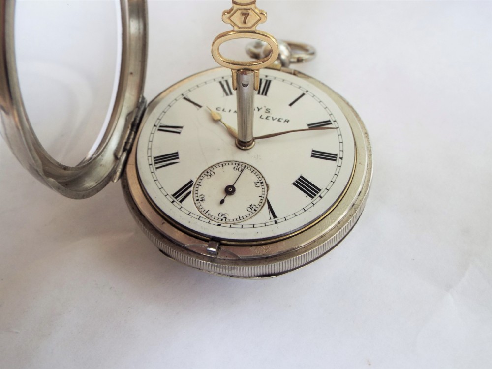 Silver Kay's Climax Lever pocket watch, 1893 View III
