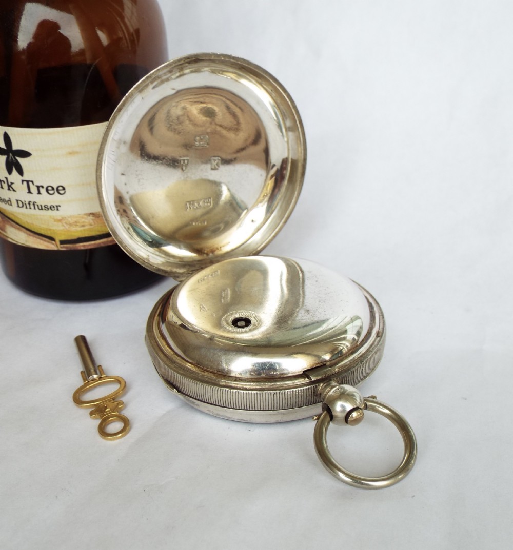 Silver Kay's Climax Lever pocket watch, 1893 View V