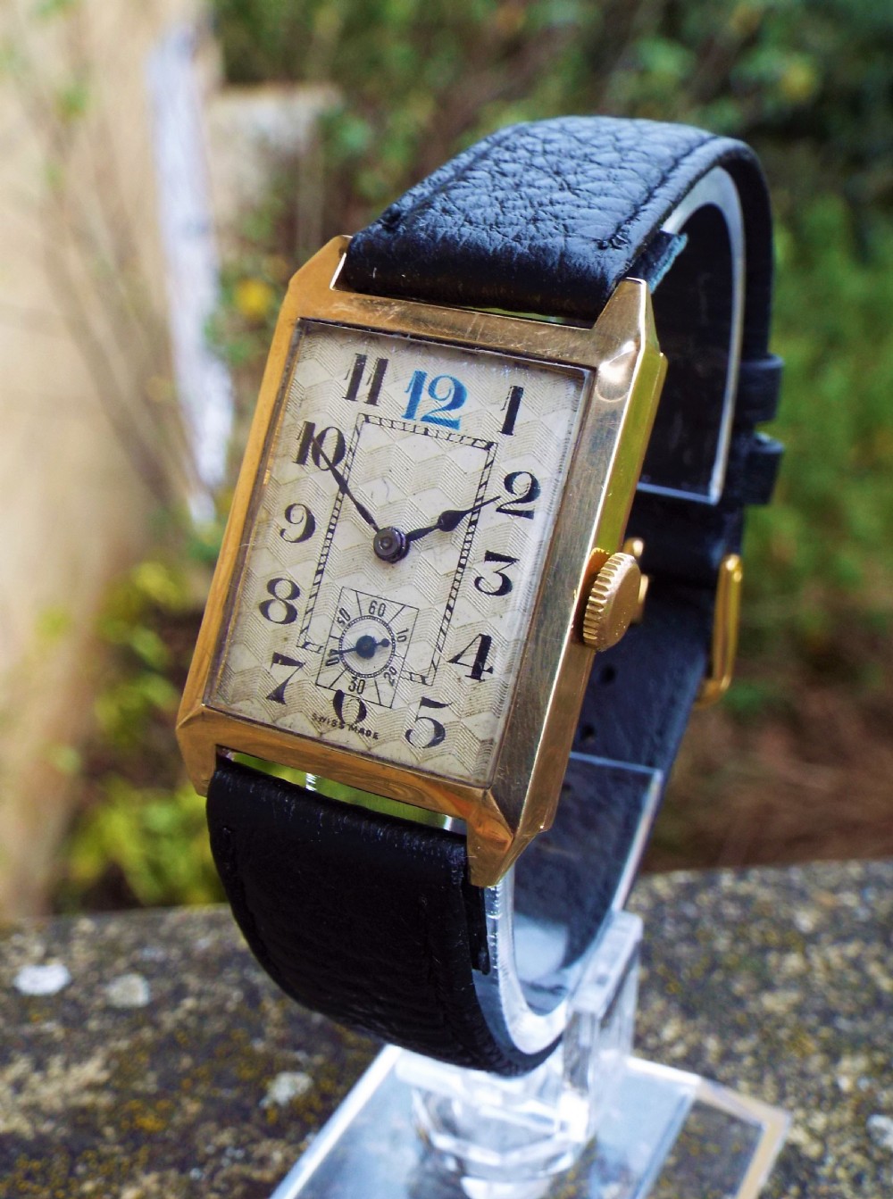  Gents 9ct gold Art Deco wrist watch, 1931 View II