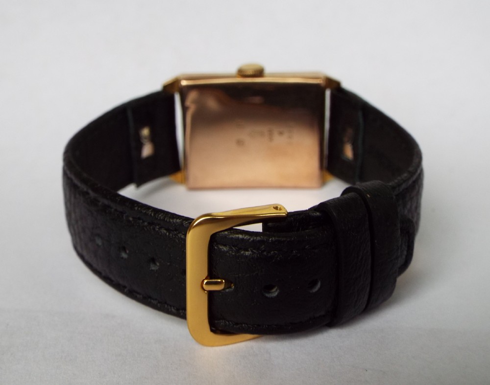  Gents 9ct gold Art Deco wrist watch, 1931 View III