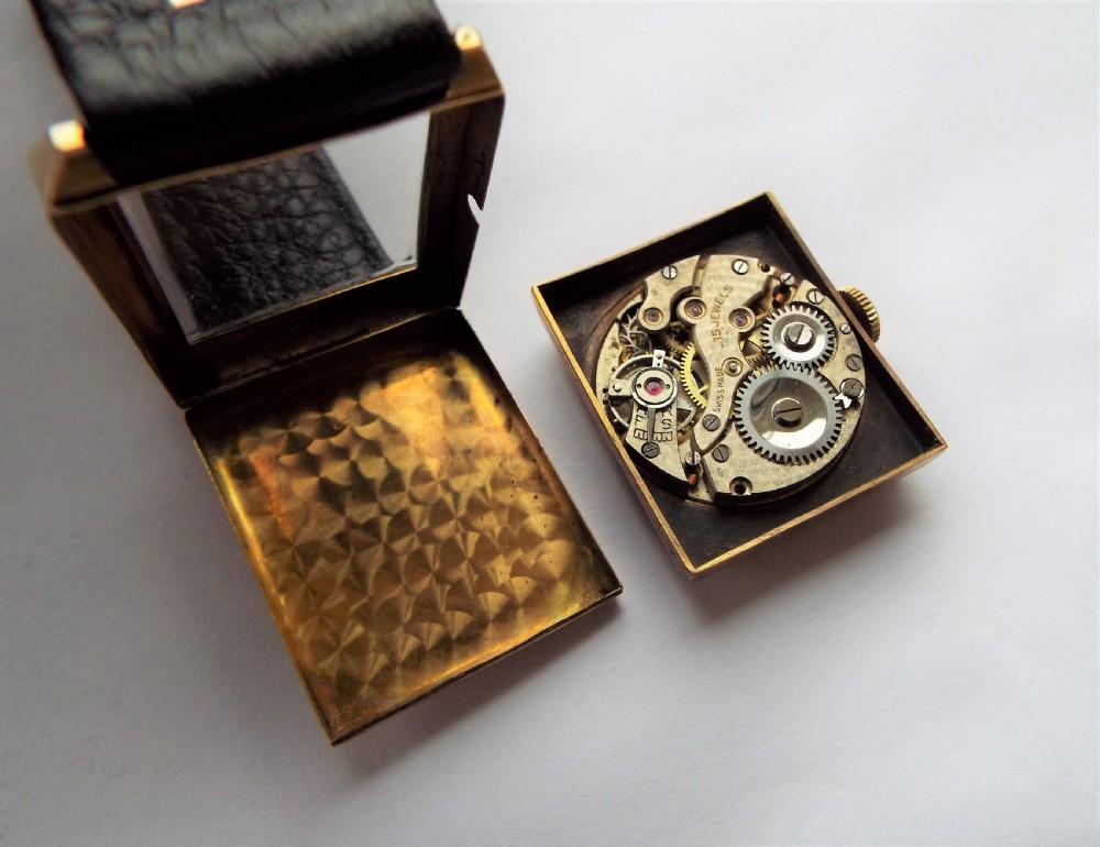  Gents 9ct gold Art Deco wrist watch, 1931 View V