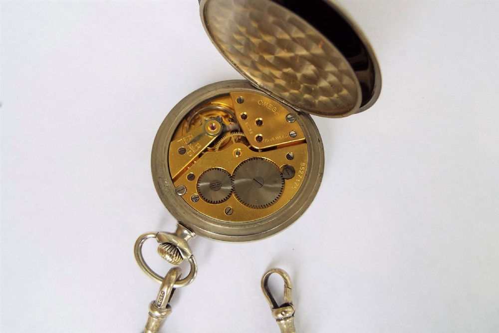 1930s Omega pocket watch and albert View IV