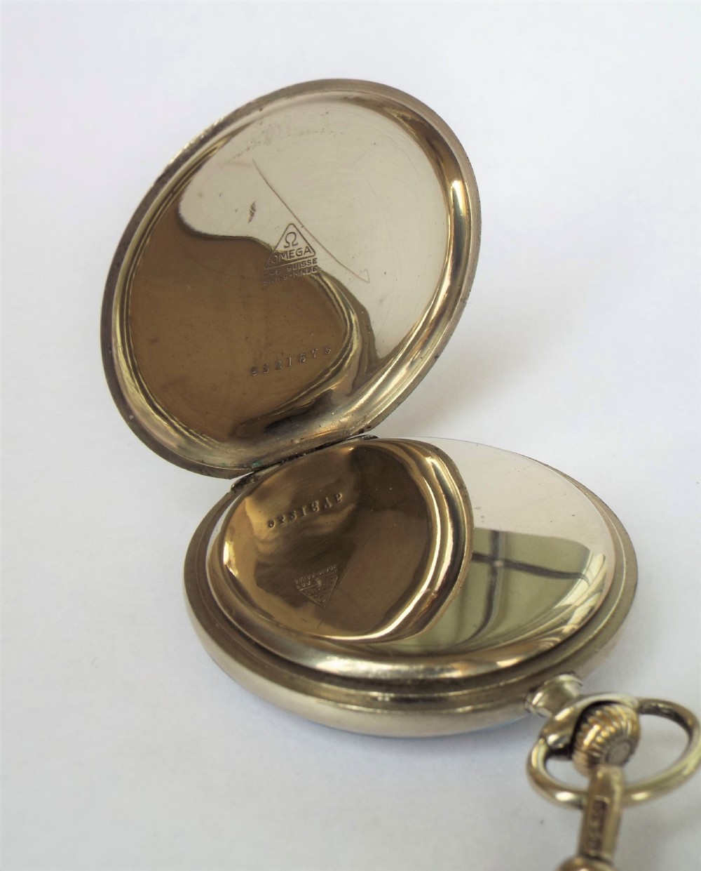 1930s Omega pocket watch and albert View V