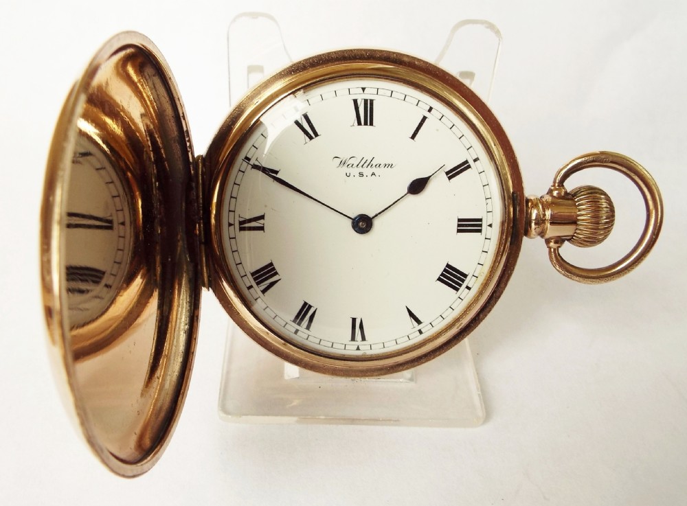 A 1920s Waltham full hunter pocket watch.