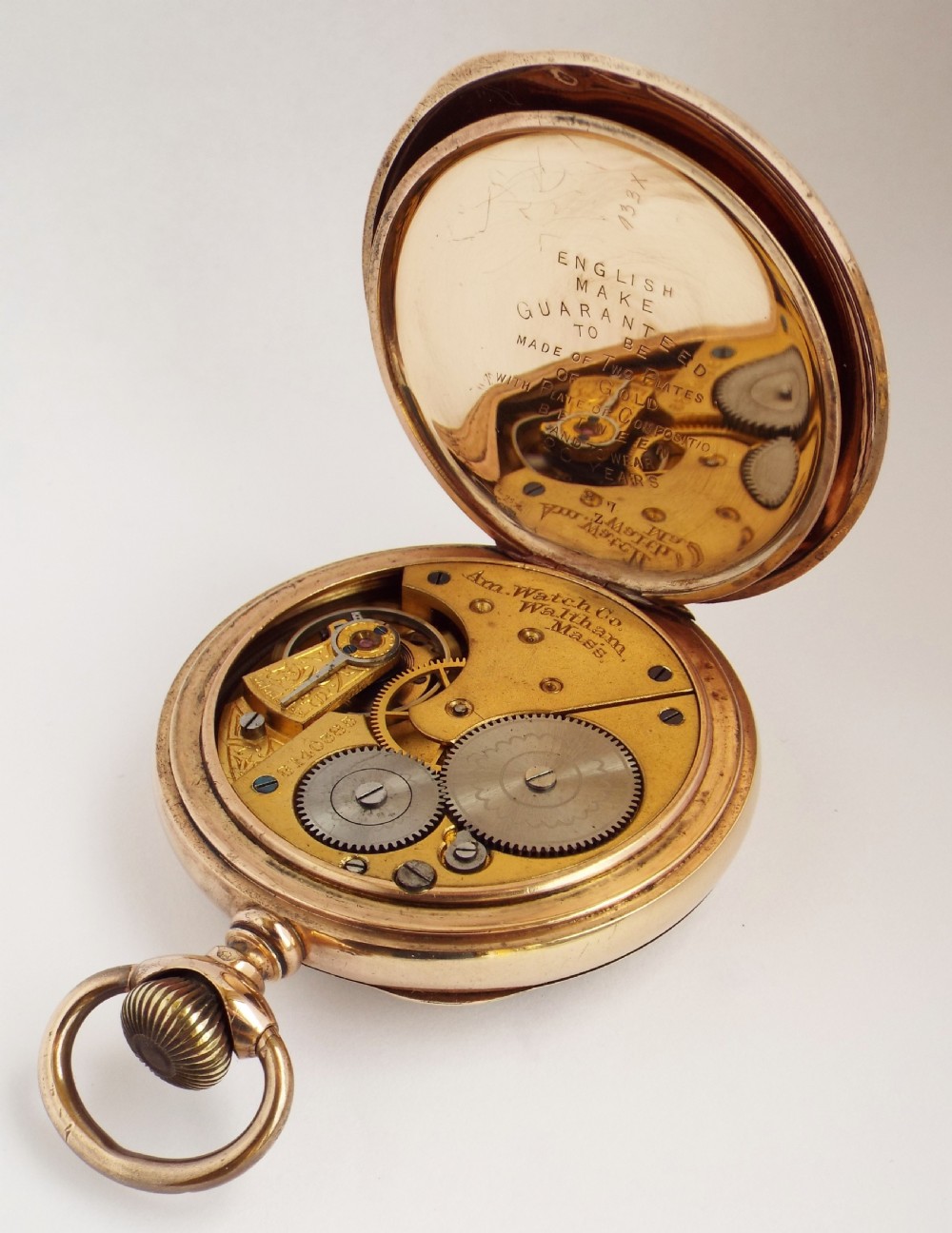 Antique gold filled Waltham pocket watch 1897. View IV