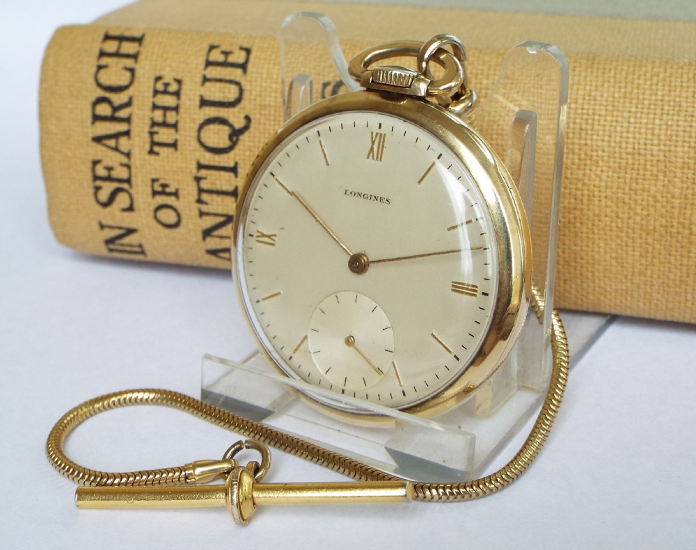 1940s Longines pocket watch and albert