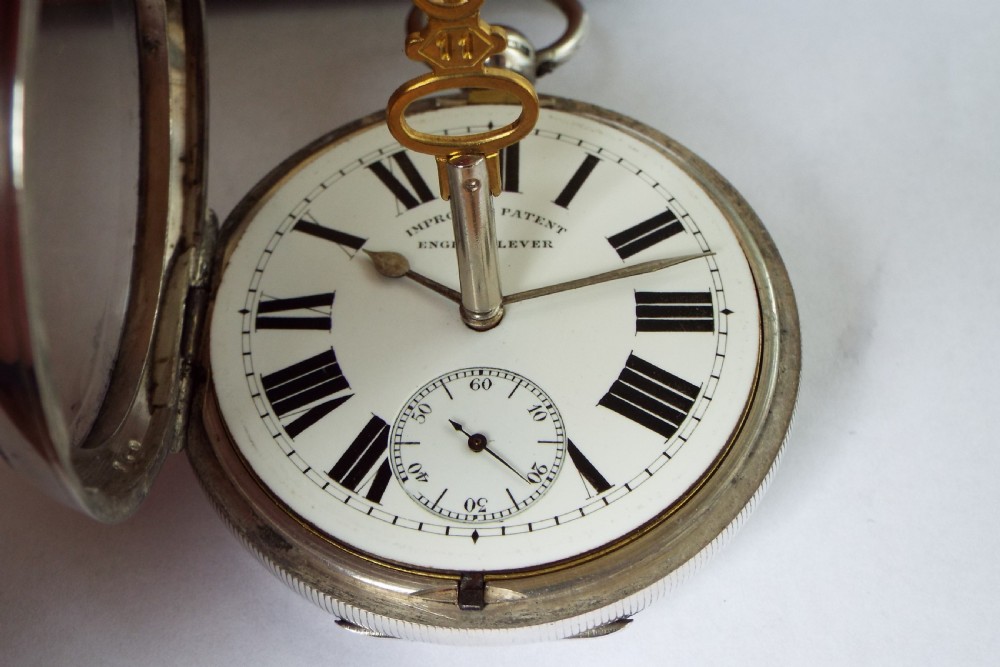 Antique silver Lancashire Watch Co pocket watch View VI