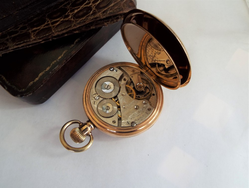 Waltham half hunter pocket watch, 1928 View III