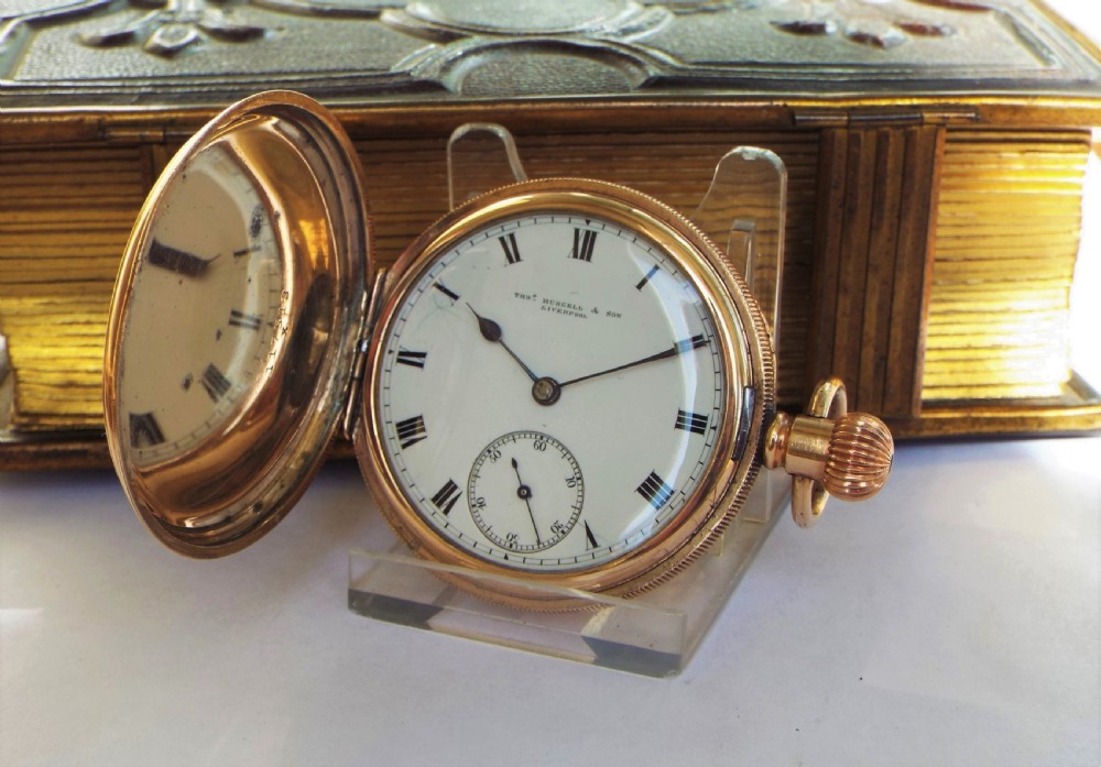 1920s Thomas Russell full hunter pocket watch