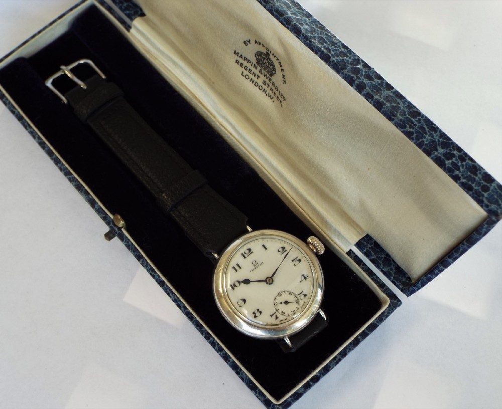 Gents silver Omega wrist watch, circa 1920 View II