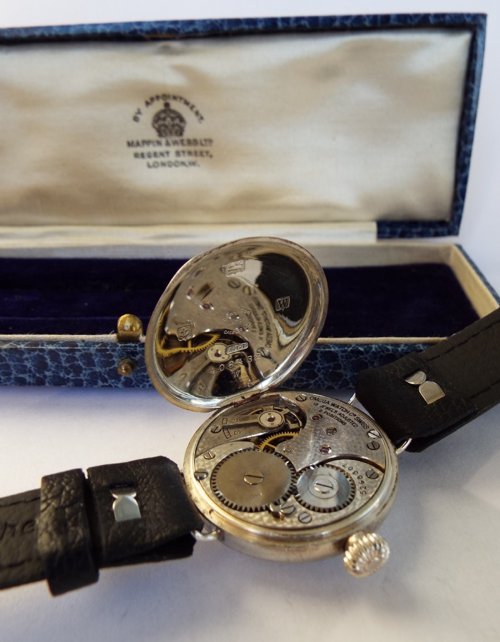 Gents silver Omega wrist watch, circa 1920 View III