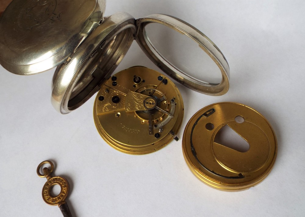 Antique silver J G Graves pocket watch View III