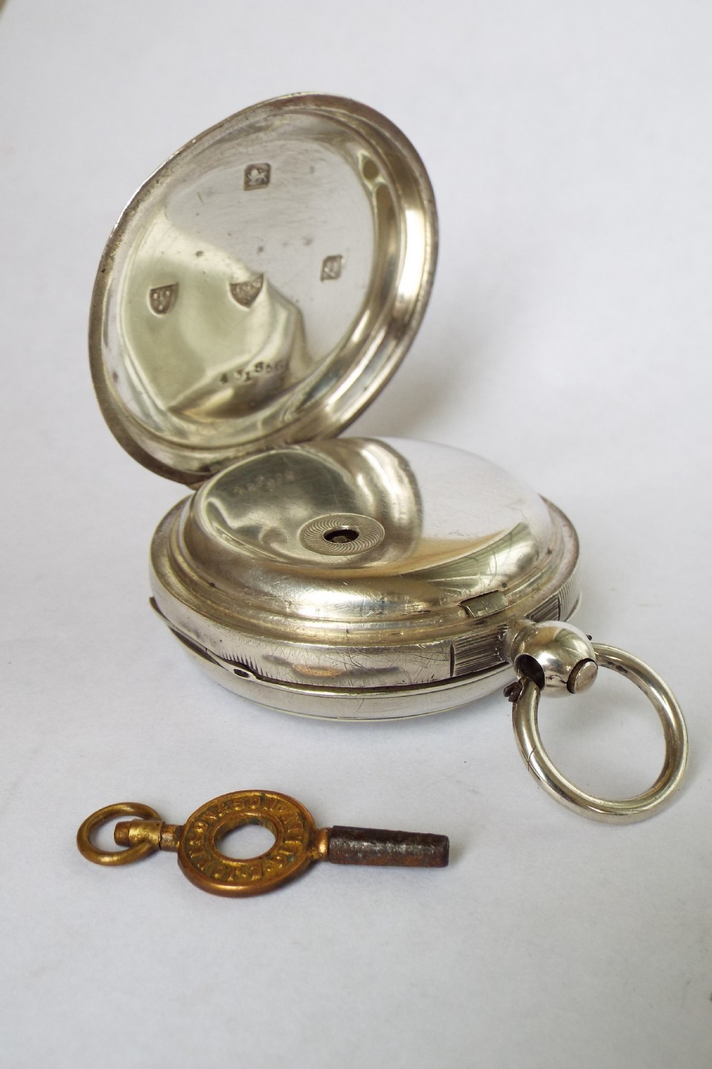 Antique silver J G Graves pocket watch View V