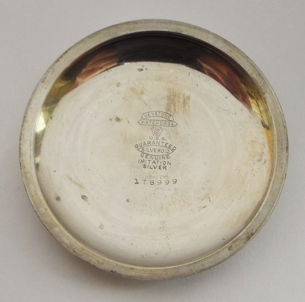 A large 1919 Elgin pocket watch & chain. View IV