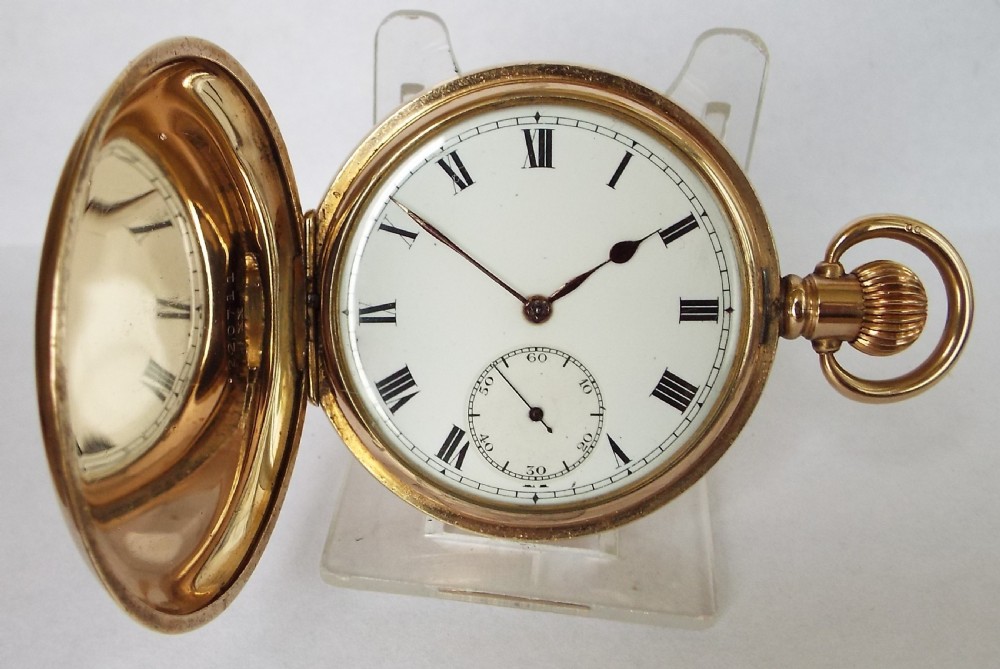1920s Moeris 10ct gold filled full hunter pocket watch.