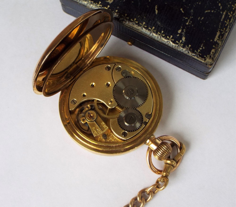 Antique boxed Omega pocket watch with albert View III