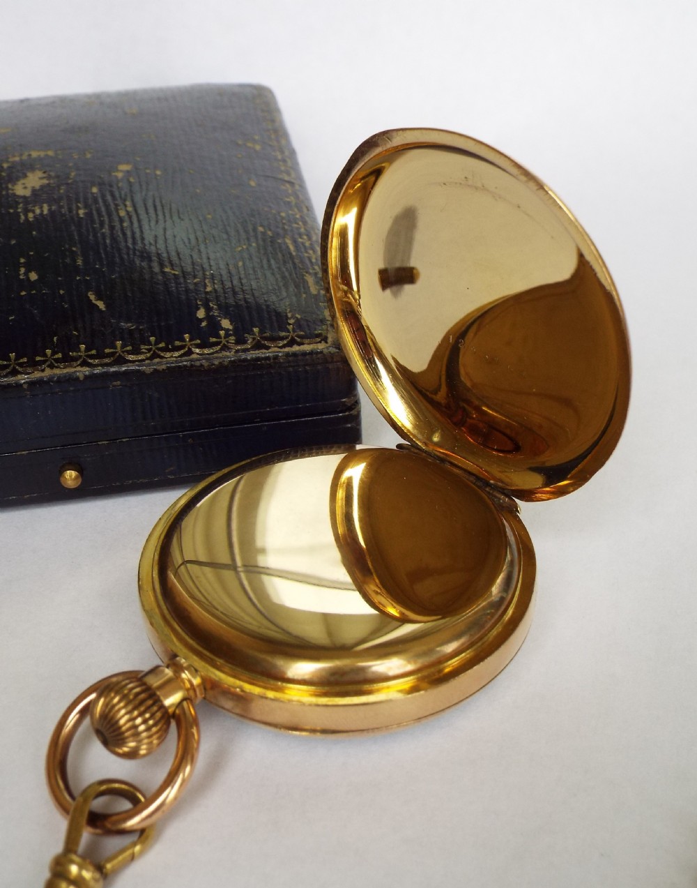 Antique boxed Omega pocket watch with albert View IV