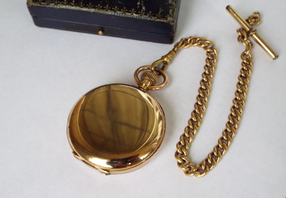 Antique boxed Omega pocket watch with albert View V