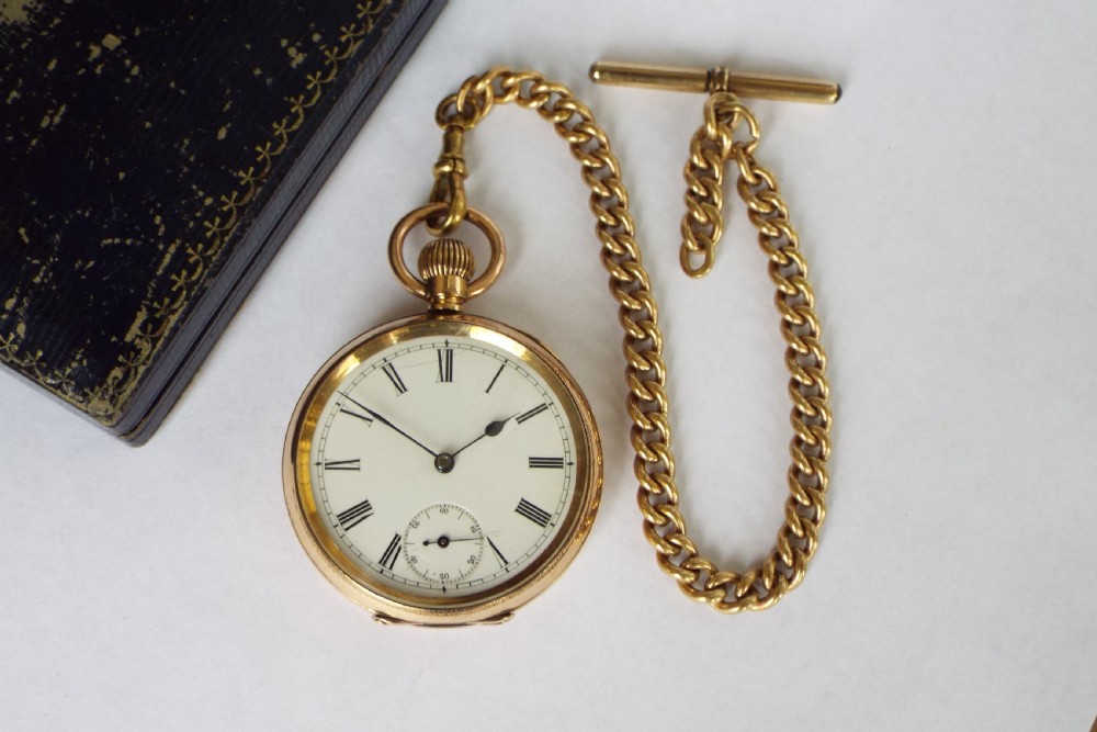 Antique boxed Omega pocket watch with albert View VI