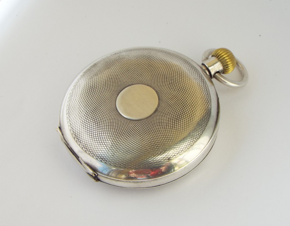 Antique silver Omega 'Labrador' pocket watch View V