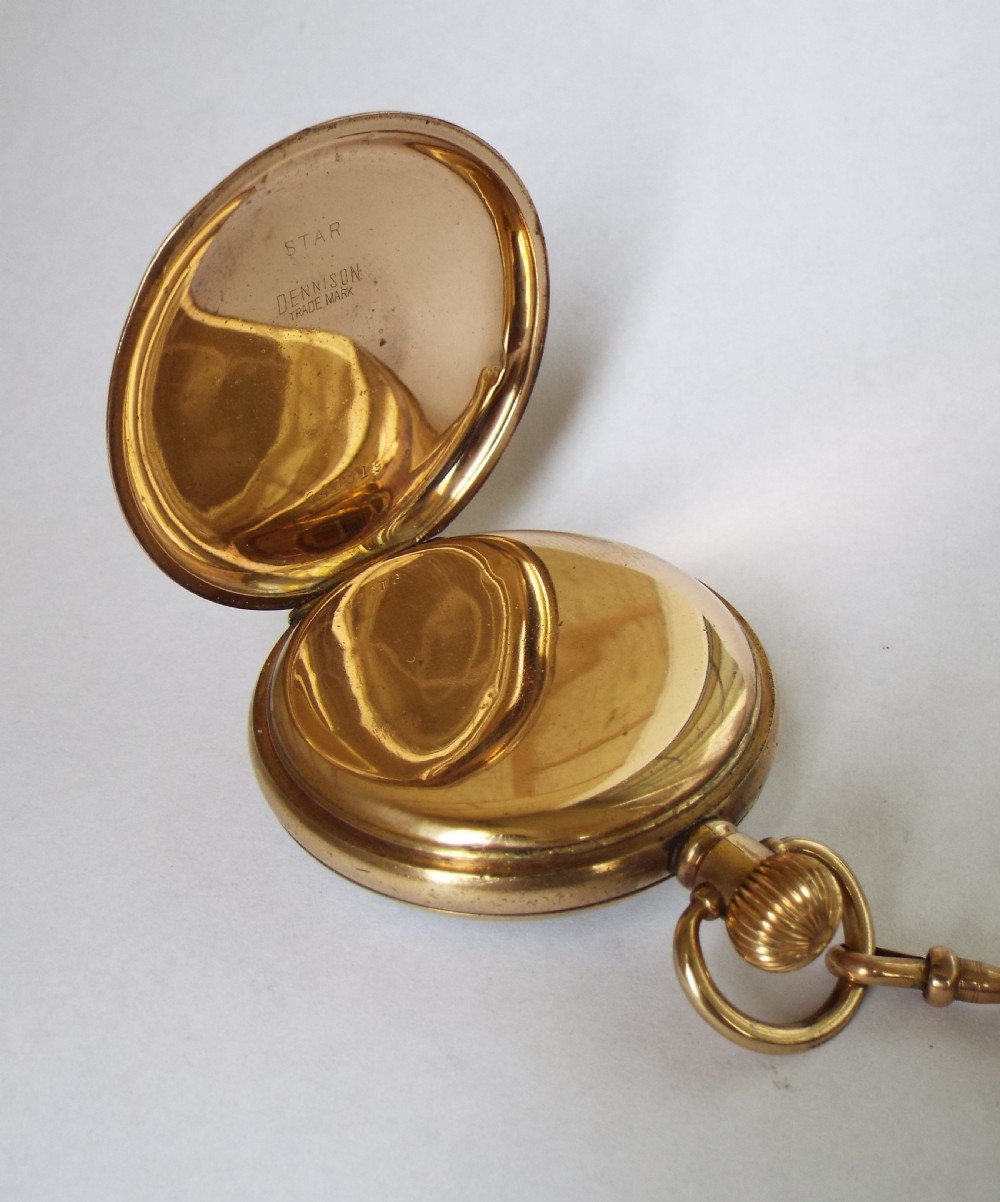 1903 Waltham pocket watch and horse hair albert View II