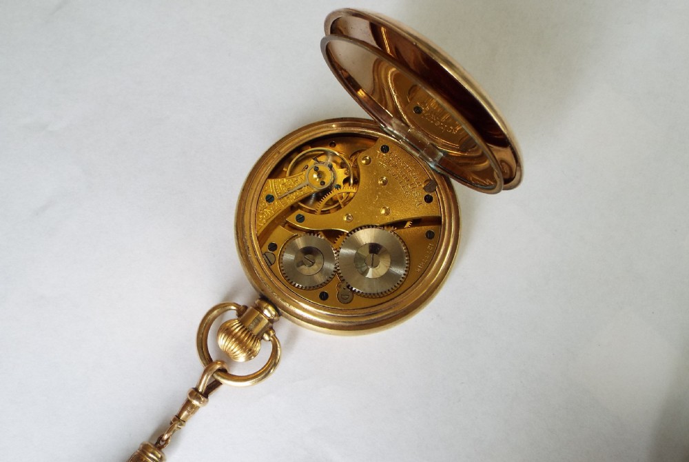 1903 Waltham pocket watch and horse hair albert View IV