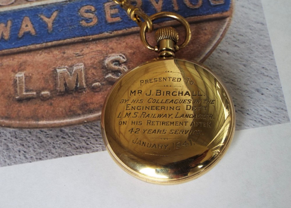 1940s LMS Railway pocket watch and albert View III